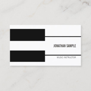 Piano Music Teacher Instructor Creative Modern Business Card