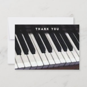 Piano Music Themed Thank You Card