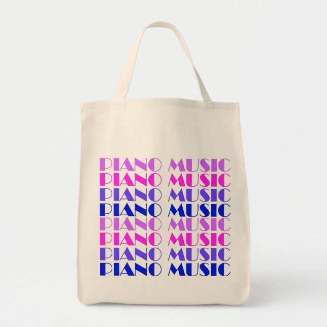 PIANO MUSIC TOTE BAG (Front)