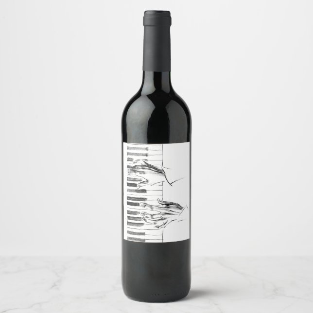 Piano music wine label (Front)