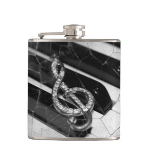 Piano Musical symbol Hip Flask