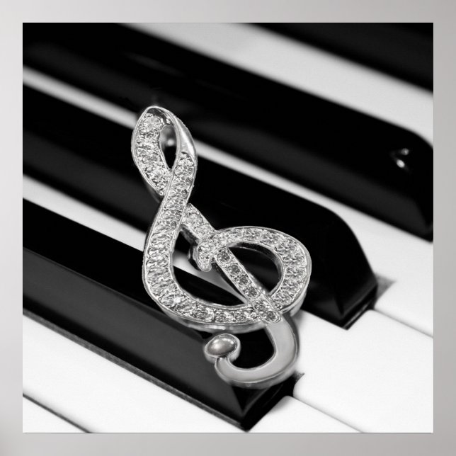 Piano musical symbol poster (Front)