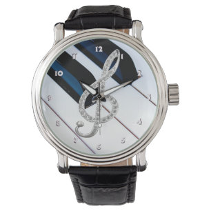 Piano musical symbol watch