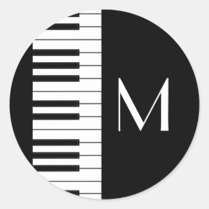 Piano Musician Music Teacher Classic Round Sticker