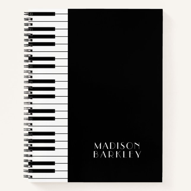 Piano Musician Music Teacher Notebook (Front)