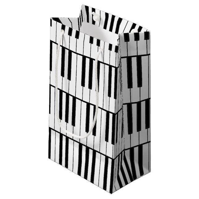 Piano Musician Music Teacher Small Gift Bag (Front Angled)