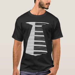 Piano Neck Tie Funny Humorous Keyboard Music Playe T-Shirt