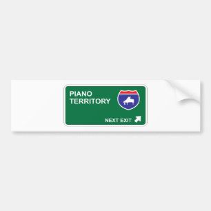 Piano Next Exit Bumper Sticker