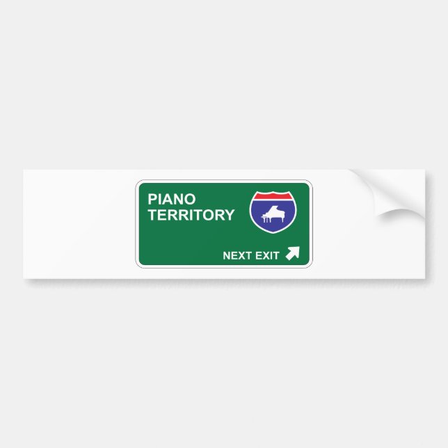 Piano Next Exit Bumper Sticker (Front)