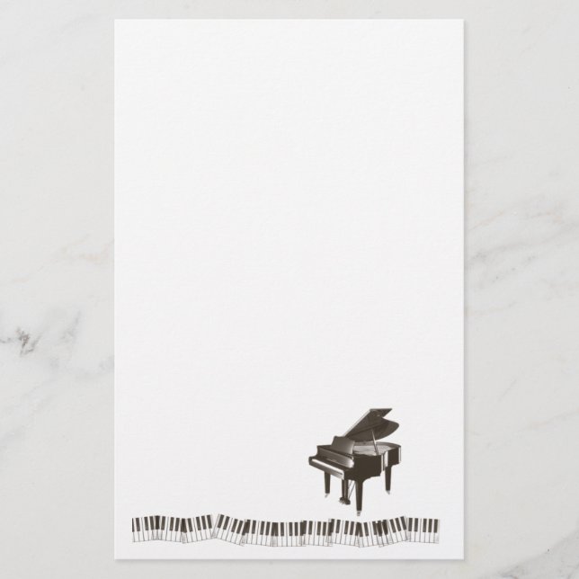 Piano Notes Stationery (Front)