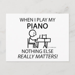 Piano Nothing Else Matters Postcard