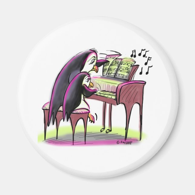pIaNo pEnGuInS Magnet (Front)