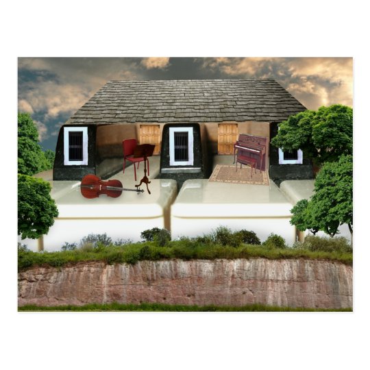 Piano Penthouse Sunset Postcard