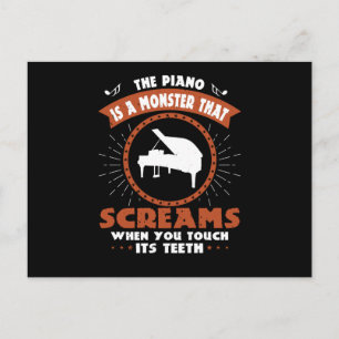 Piano - Piano Is A Monster With Teeth Postcard