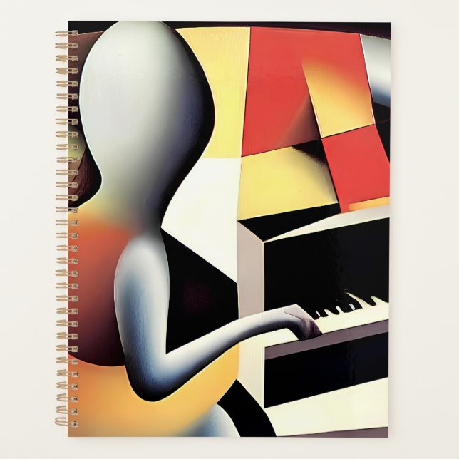 Piano Player - Airbrush Art Planner (Front)