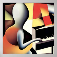 Piano Player - Airbrush Art