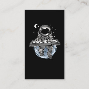 Piano Player Astronaut Music Instrument Cosmonaut Business Card