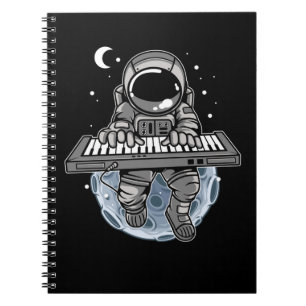 Piano Player Astronaut Music Instrument Cosmonaut Notebook