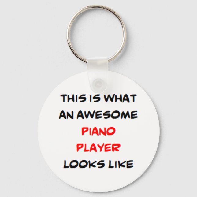 piano player, awesome key ring (Front)