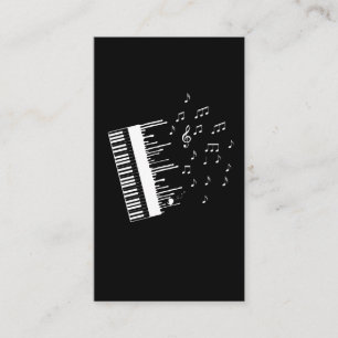 Piano Player Flying Music Notes Bird Pianist Business Card
