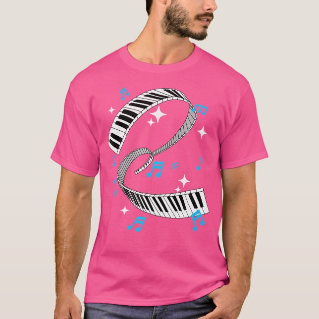 Piano Player Gift Shirt Piano Keys Keyboard Music  (Front)