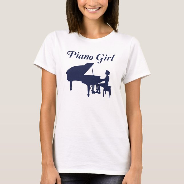 Piano Player Grand Piano Pianist Women Girls Gift T-Shirt (Front)