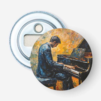 Piano Player - Oil Painting Bottle Opener