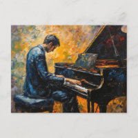 Piano Player - Oil Painting
