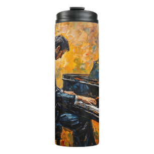 Piano Player - Oil Painting Thermal Tumbler