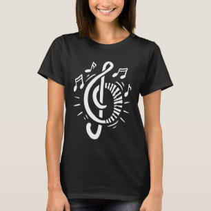 Piano Player Pianist Music Clef Keyboard Gift T-Shirt