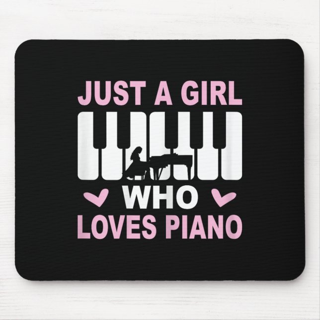 Piano Player Piano Girl Pianist Woman  Mouse Mat (Front)