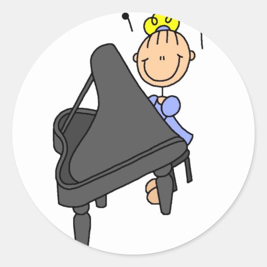 Piano Player Stickers Sticker