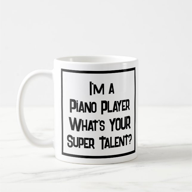 Piano Player Super Talent. Coffee Mug (Left)