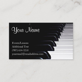 Piano Player - Teacher -Songwriter - Band Business Card