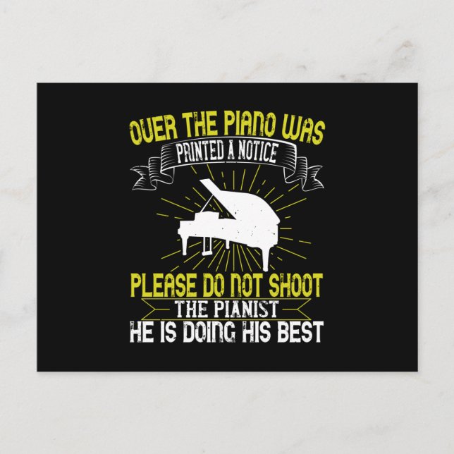 Piano - Please Do Not Shoot The Pianist Postcard (Front)