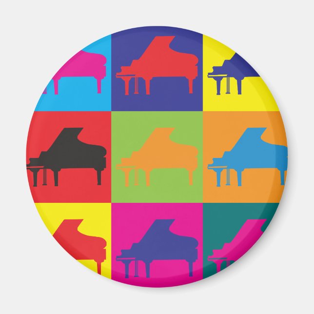 Piano Pop Art Magnet (Front)