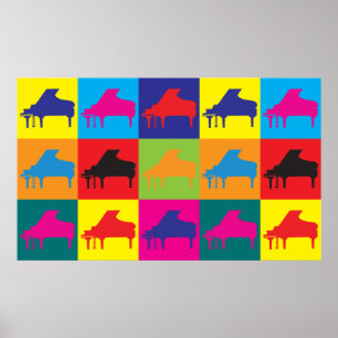 Piano Pop Art Poster