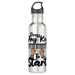 Piano Press Any Key to Star Pianist Student Teache 710 Ml Water Bottle