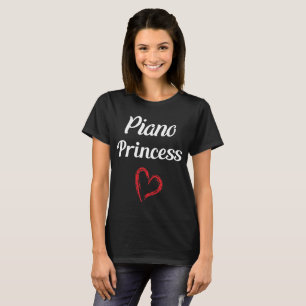 Piano Princess Professional Musician Heart T-Shirt
