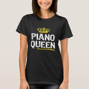 Piano Queen Women Girls Player Funny Cool Cute Gif T-Shirt