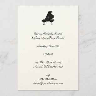 Piano Recital Invitation