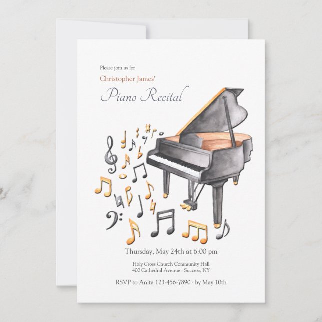 Piano Recital Invitation (Front)