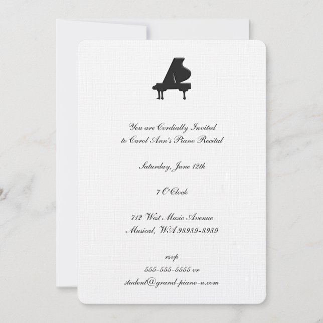 Piano Recital Invitation (Front)