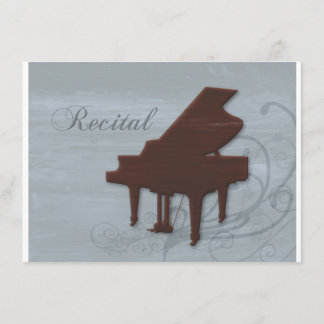 Piano Recital Invitation in Seabreeze Blue