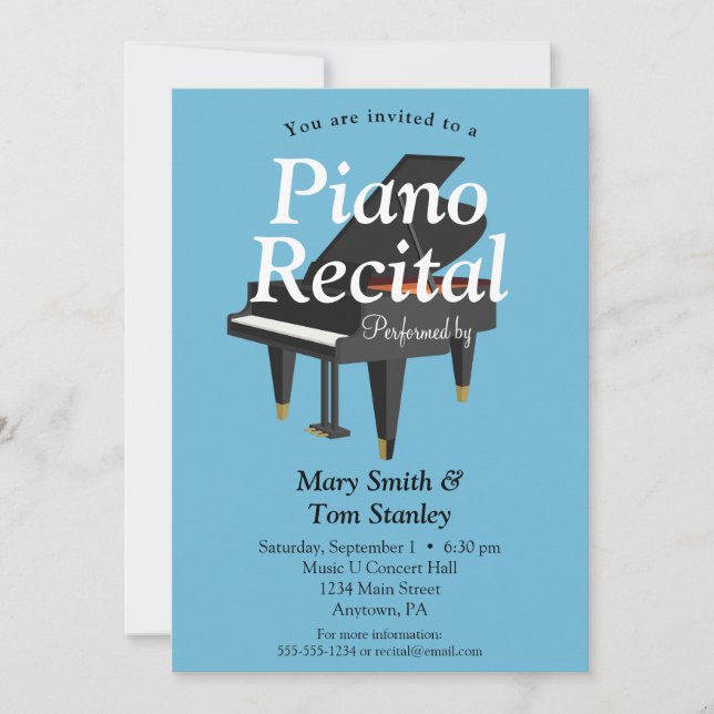 Piano Recital Invitation Music Concert (Front)