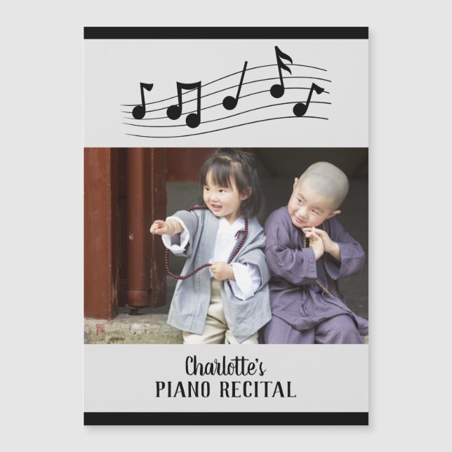 Piano Recital Other Musical Event Photo Magnetic Invitation (Front)