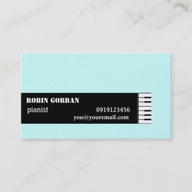 Piano-Related Business Card Template (Front)