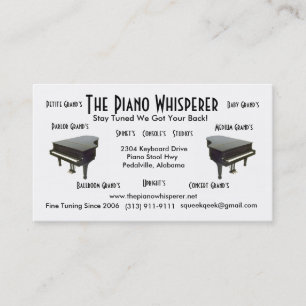 Piano Repair Business Card