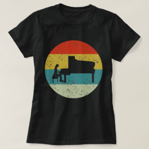 piano retro vintage silhouette 70s T-Shirt
