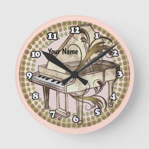 Piano Rhythm   Round Clock